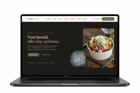 Professionele website voor Mouline Foodbar, ontworpen voor een Vlaamse onderneming