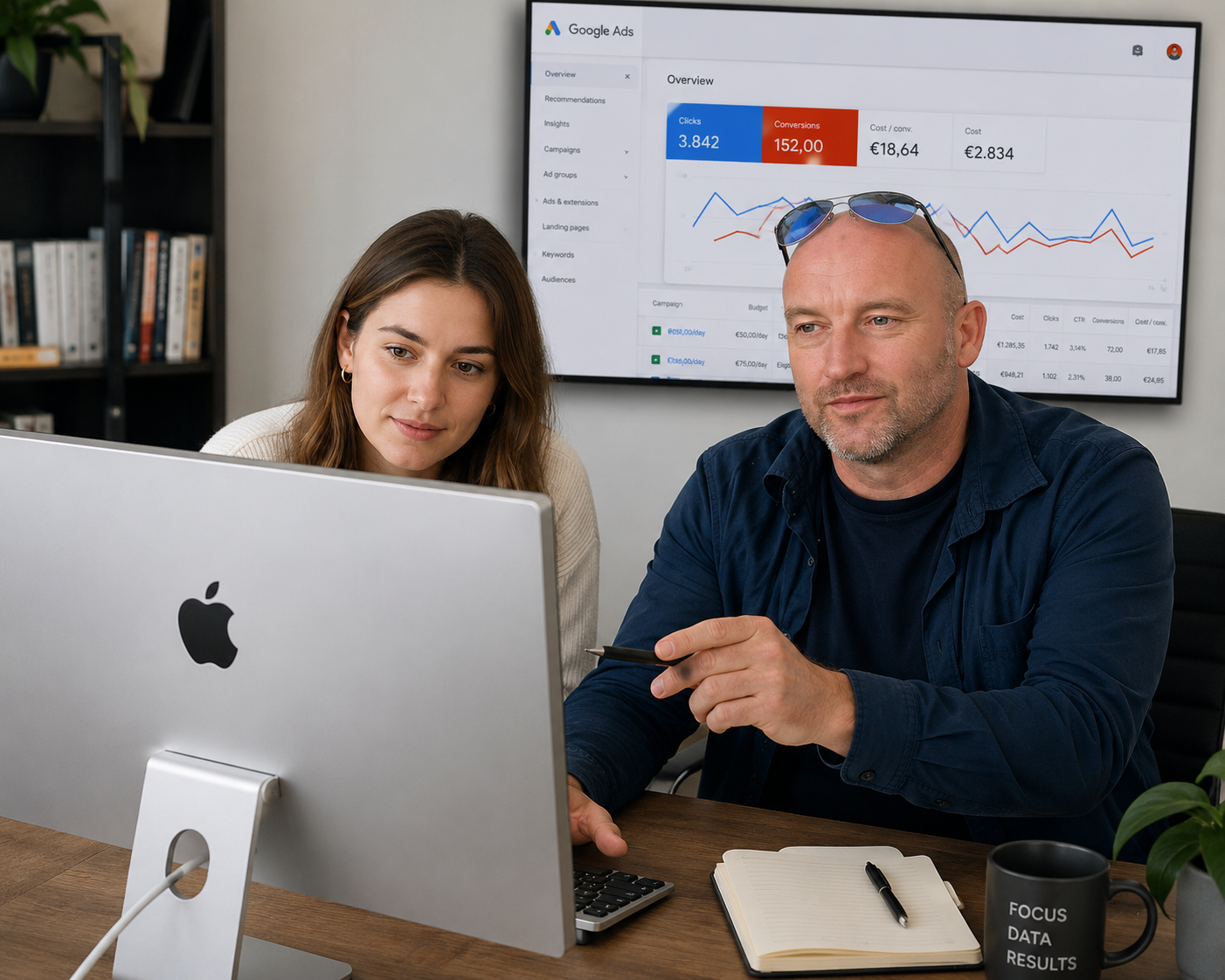Jonathan bespreekt de Google Ads-resultaten van een klant