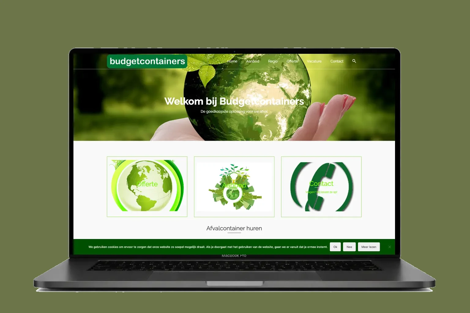 website laten maken voor Budgetcontainers