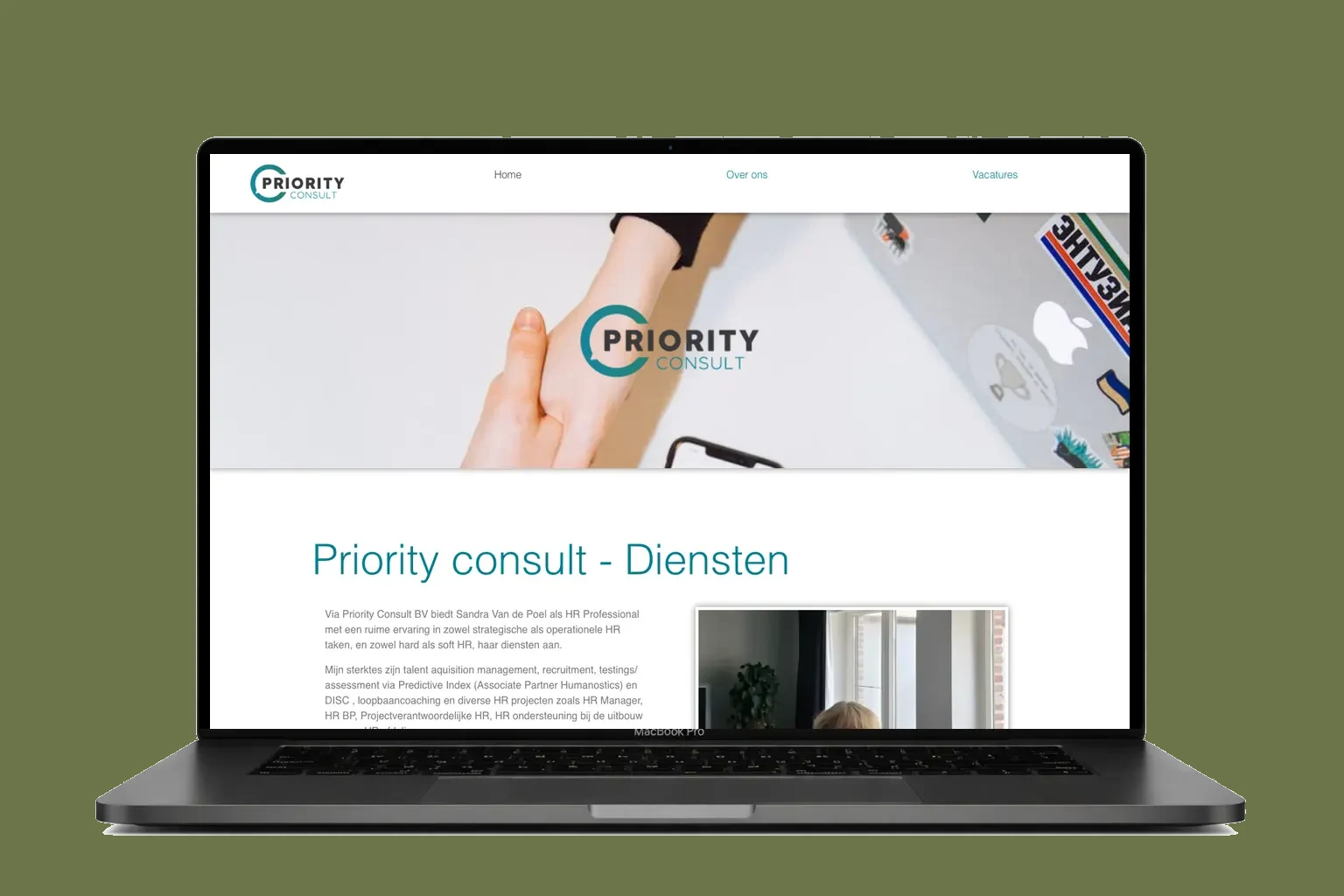 website laten maken voor Priority Consult
