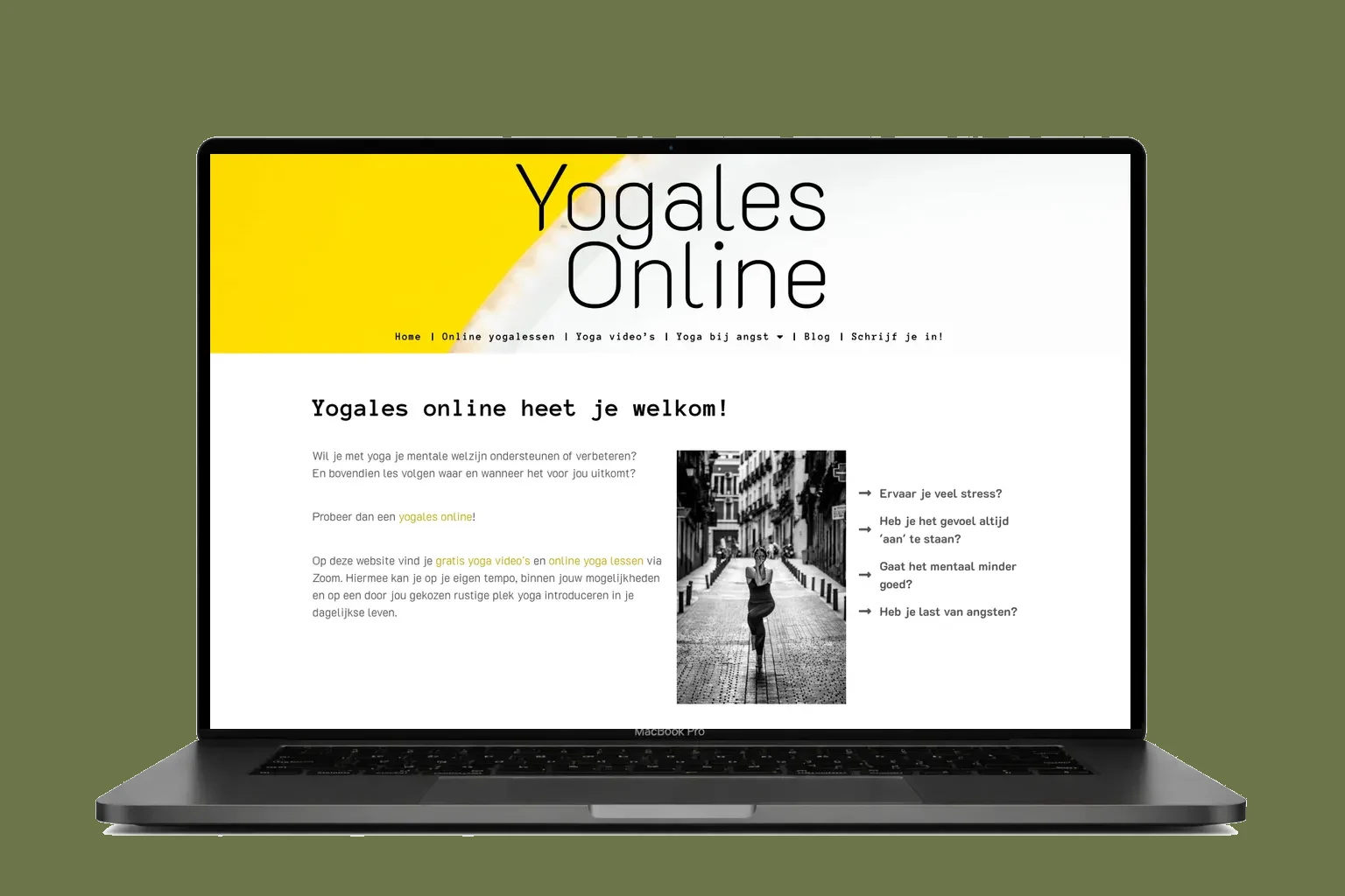website laten maken voor Yogales Online