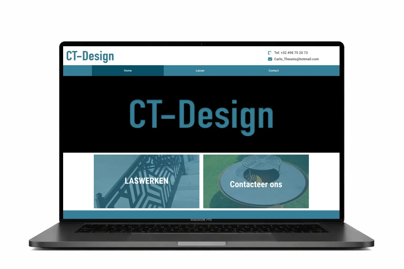 CT Design liet hun website maken door ons.