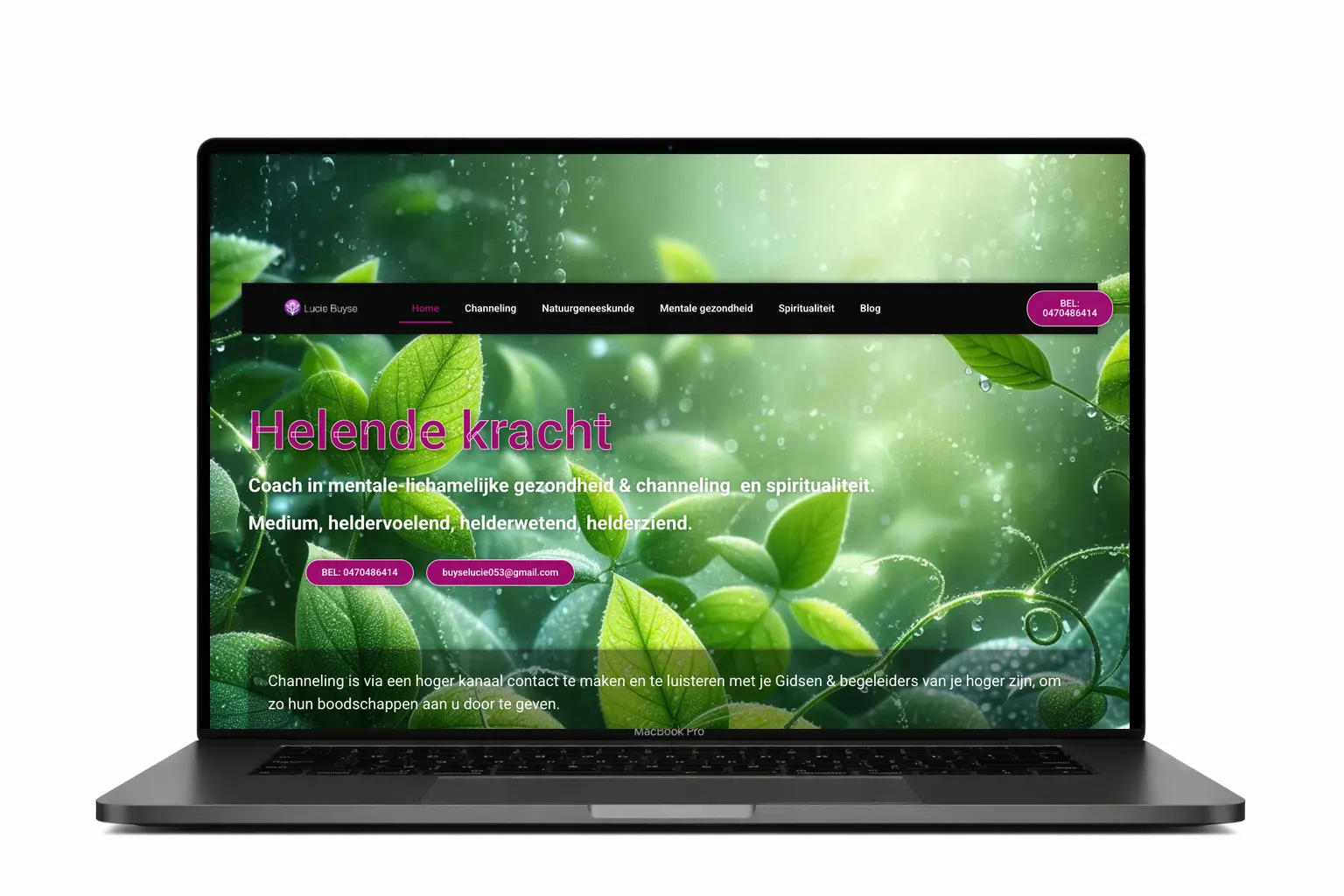 website laten maken zorgt voor professionele websites, zoals die van Lucie Buyse