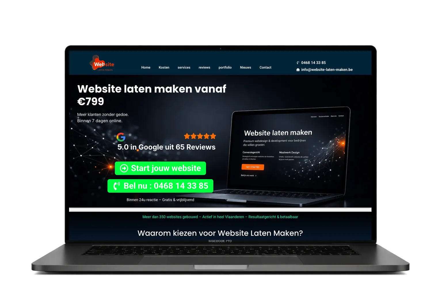 Wil jij ook een professionele website? Contacteer ons