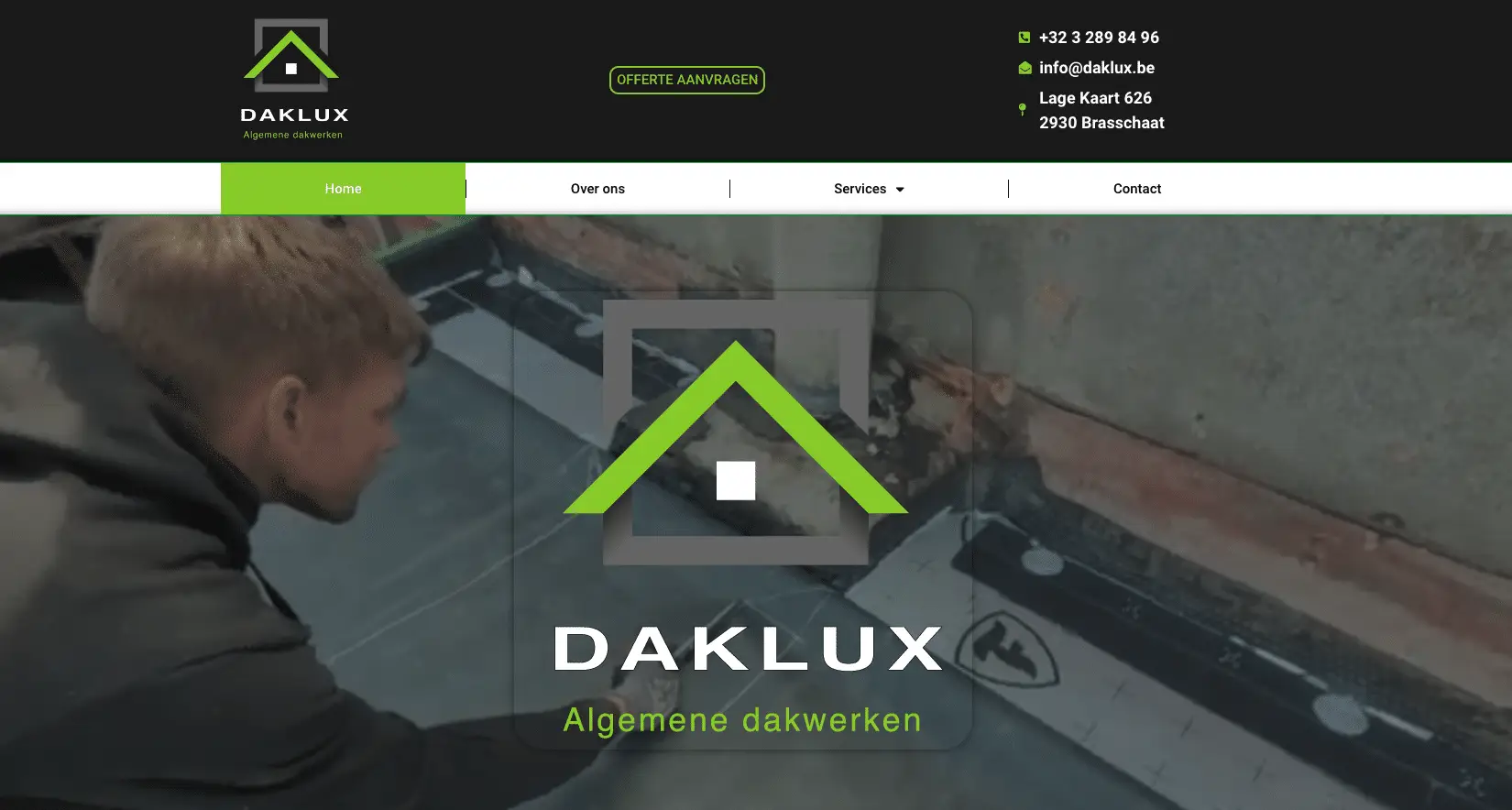 nieuwe website daklux dakwerken brasschaat